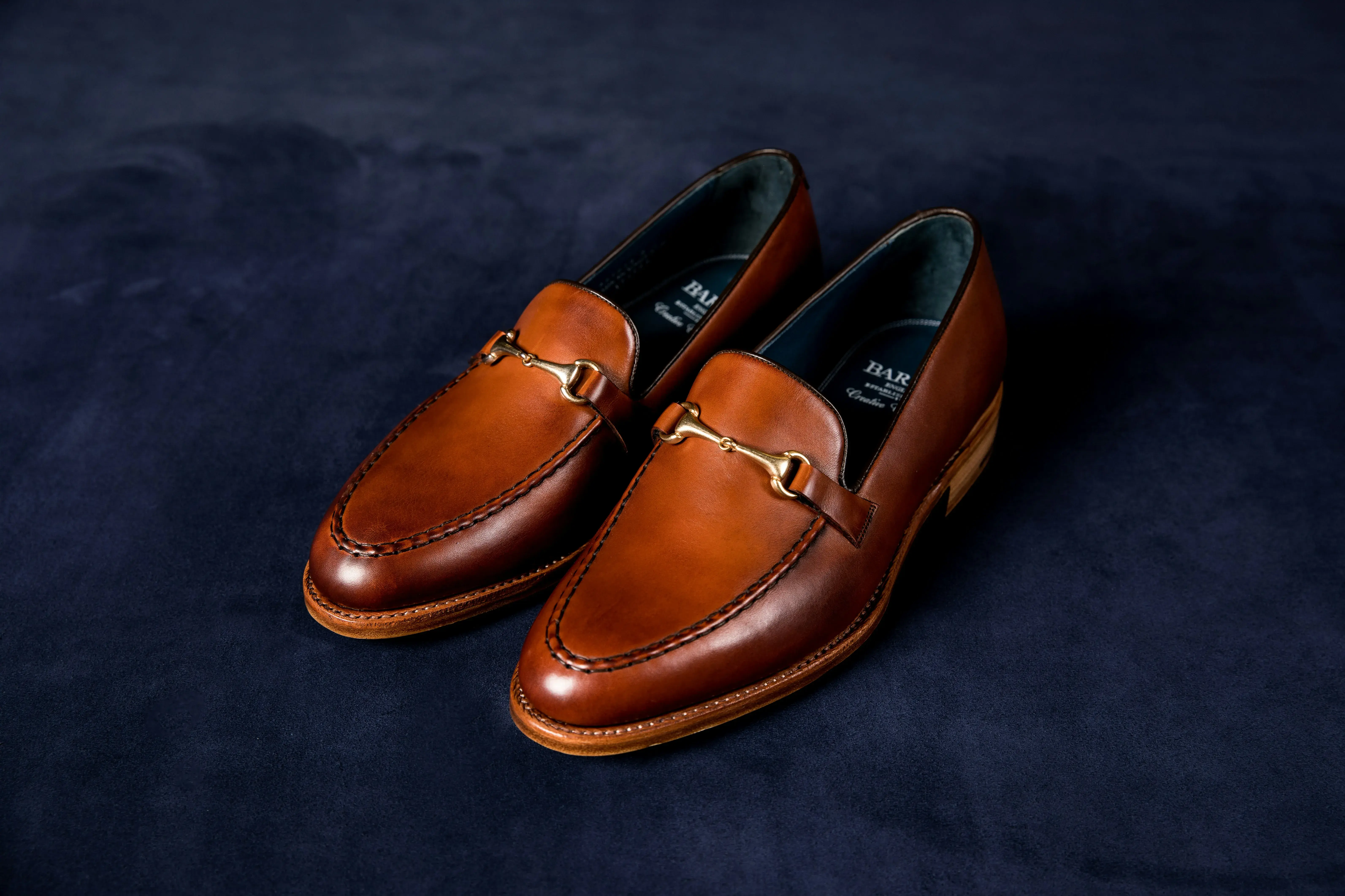 mens leather loafers in brown