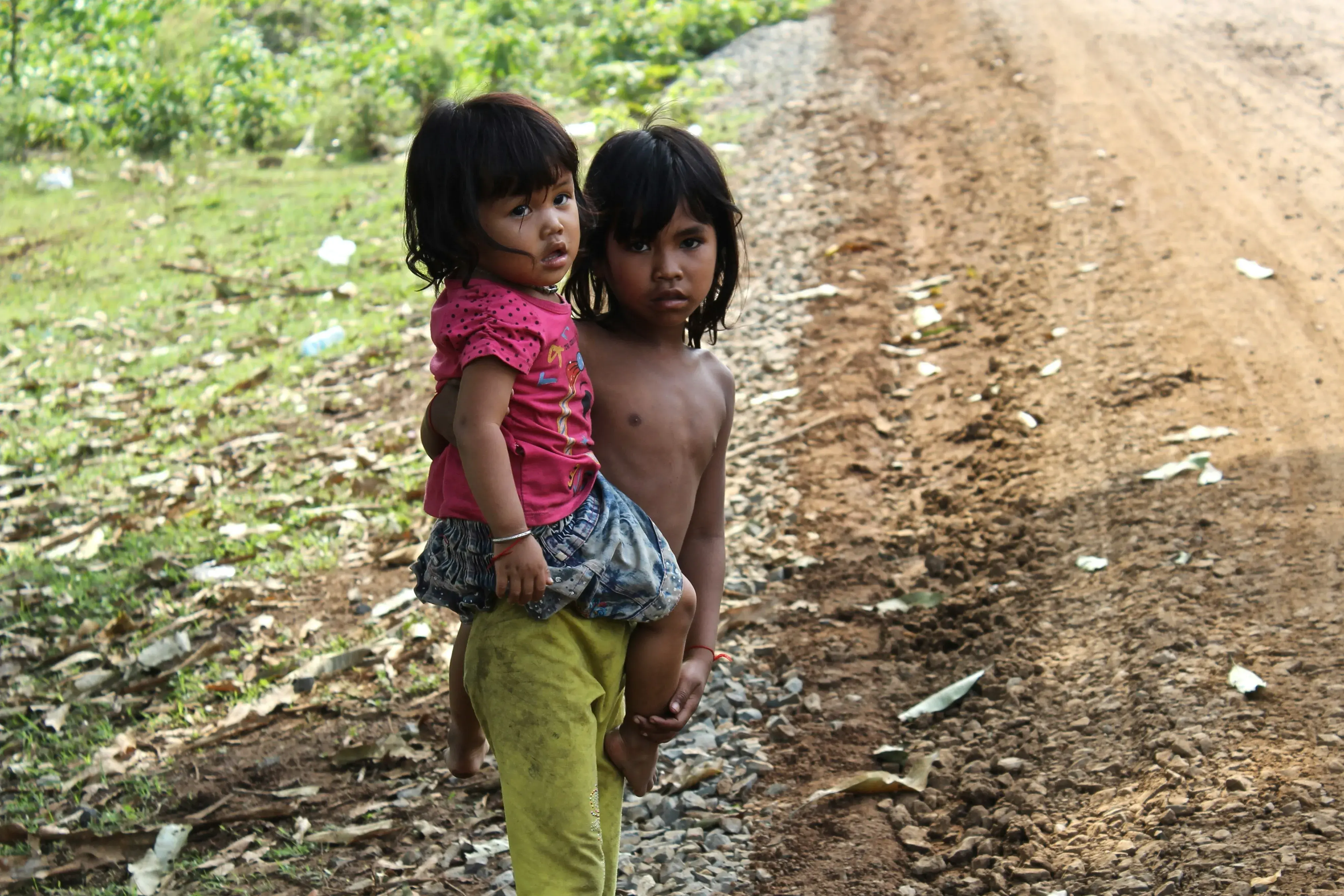 two young children