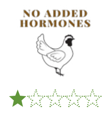 No hormones added/No hormones administered (USDA) 