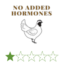 No hormones added/No hormones administered (USDA)