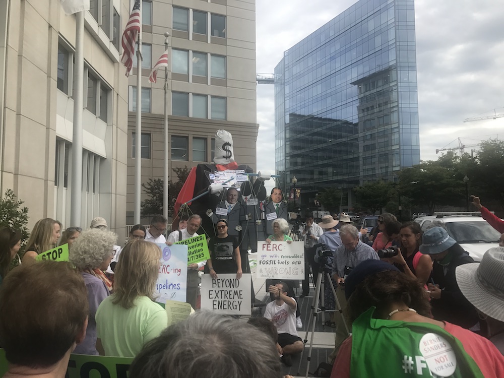 Protesters demonstrate at FERC