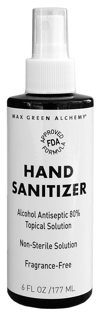 Max Green alchemy hand sanitizer