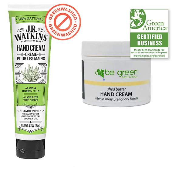 hand cream from JR Watkins and Be Green