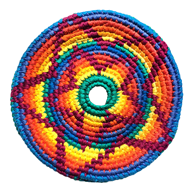 knitted frisbee disk