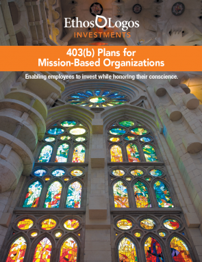 403b & 401k offering with SRI, Catholic,, Christian, and fossil fuel free portfolio options.