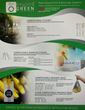 Compostable Produce Bags, Cutlery, Straws