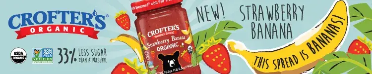Crofter's Organic - 33% less sugar than a preserve. New! Strawberry banana