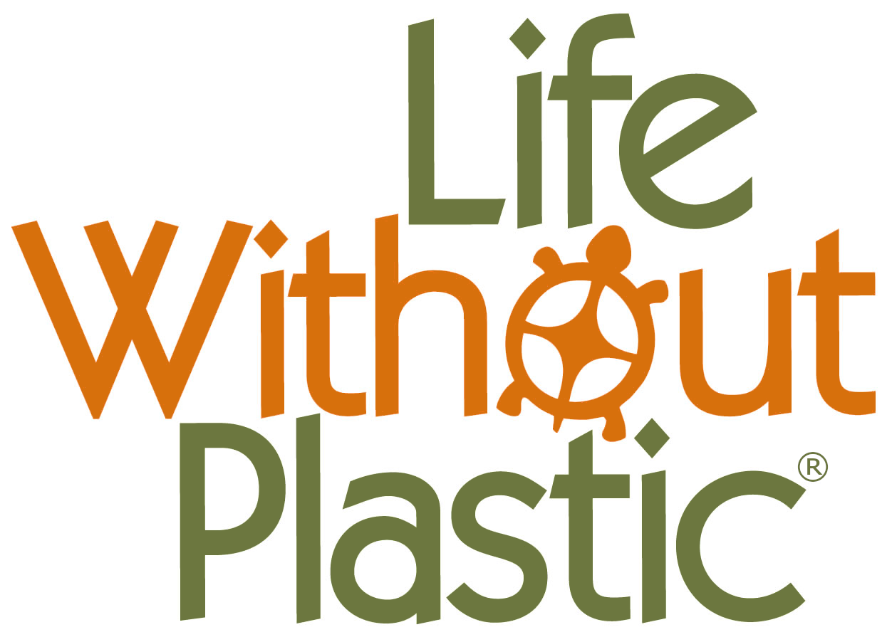 Life Without Plastic green and orange stacked logo