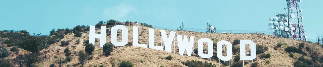 hollywood sign against blue sky, sustainability in hollywood is not a priority