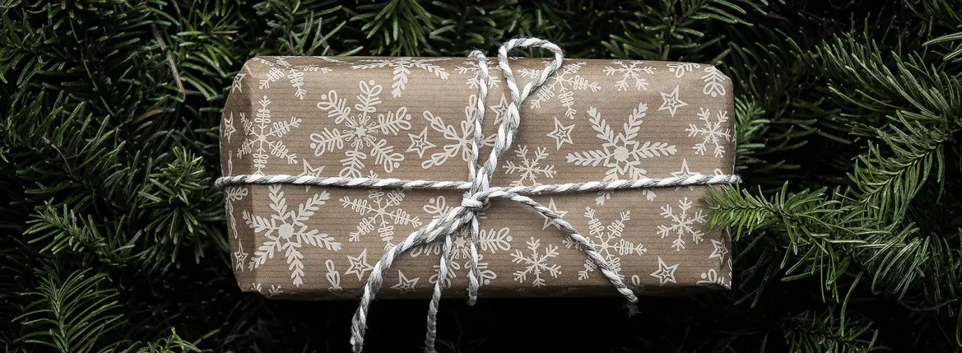 brown wrapped gift