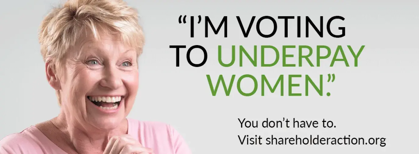 woman voting to underpay women
