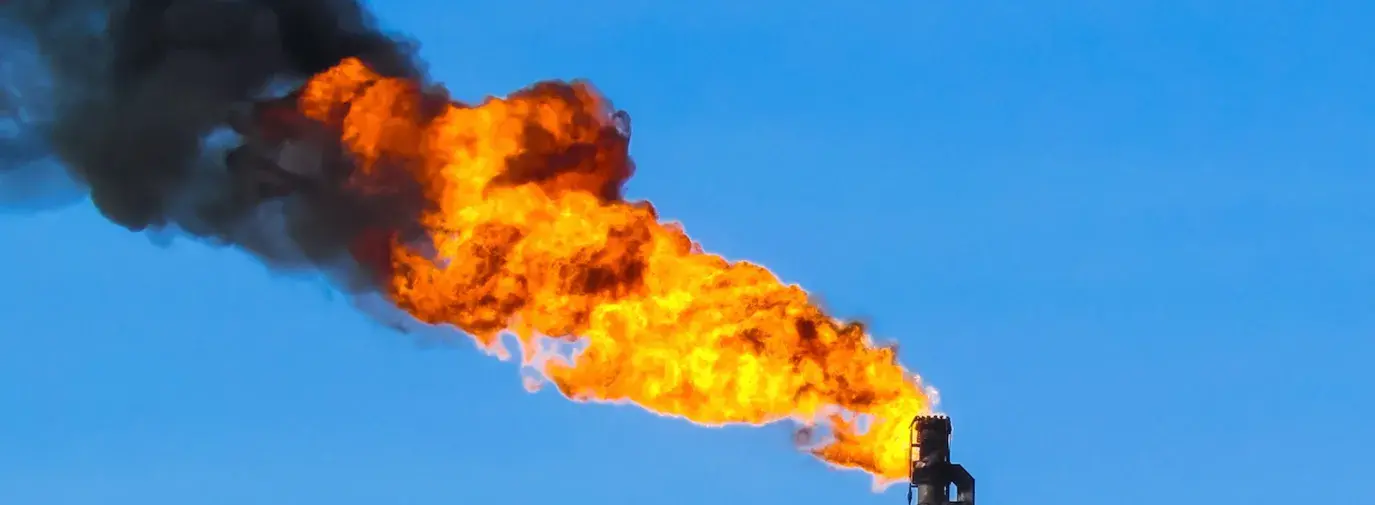 flare on oil field