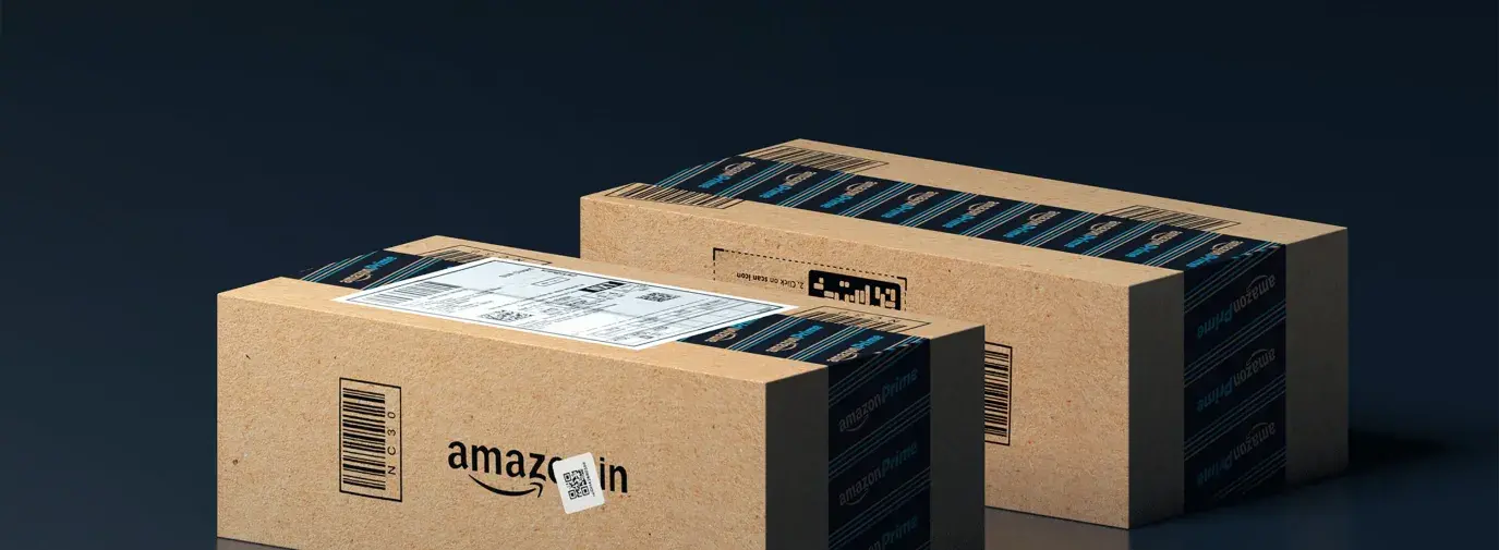 two amazon shipping boxes