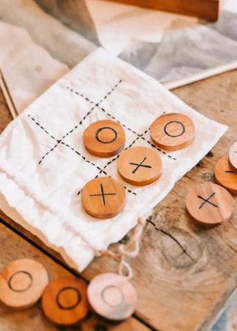 Wooden tic tac toe. Fair Trade Gift Guide.