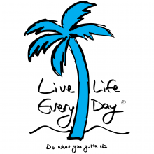 Live Life Every Day Palm Tree Logo