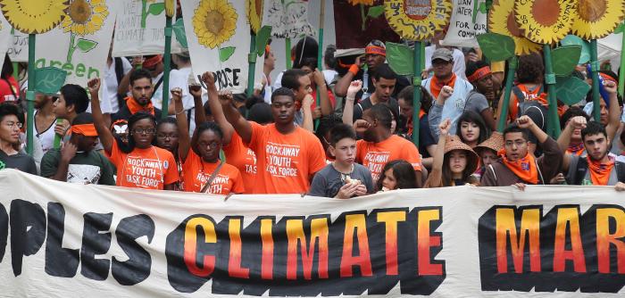 Image:youth march, from climate action network. Topic: Climate and Environmental Justice