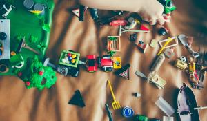 Image: toys scattered on couch. Topic: Beyond Lead: Toxins in Toys