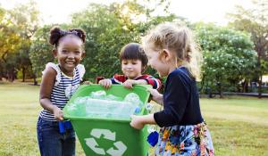 Image: kids recycling. Topic: 6 Steps to Recycle More and Create Less Waste