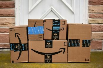 Image: Amazon boxes. Topic: 10 Reasons Not to Shop Amazon